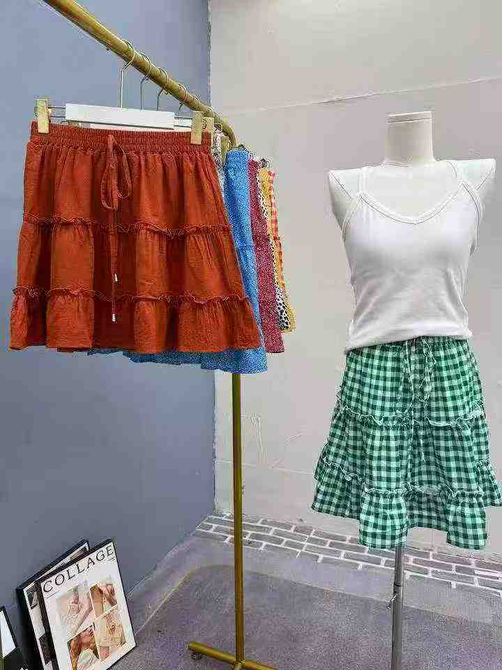 Women's Vintage High Waist Plaid Pleated Mini Skirt 1173 Pieces - Image 6