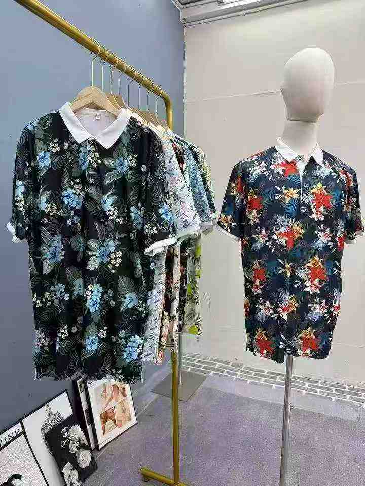 Męskie codzienne koszulki polo z krótkimi rękawami w stylu vintage z nadrukiem, zapas 2300 sztuk - Image 2