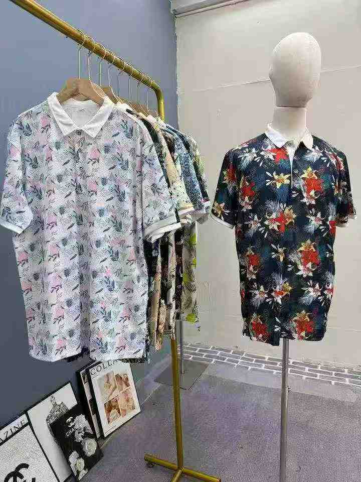 Męskie codzienne koszulki polo z krótkimi rękawami w stylu vintage z nadrukiem, zapas 2300 sztuk - Image 3