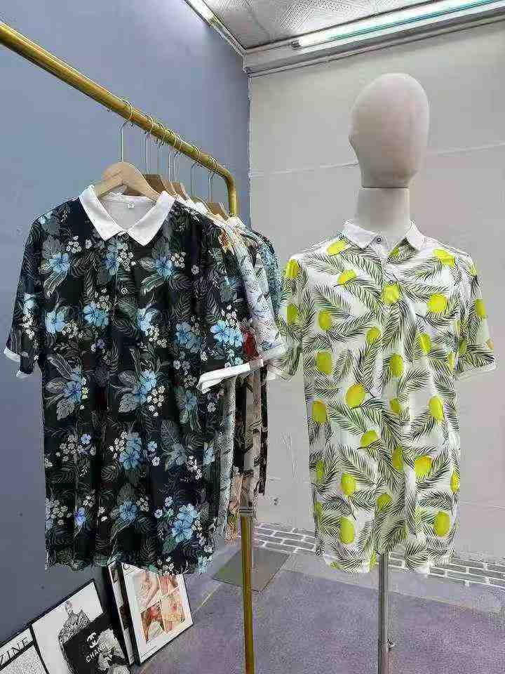 Męskie codzienne koszulki polo z krótkimi rękawami w stylu vintage z nadrukiem, zapas 2300 sztuk - Image 4