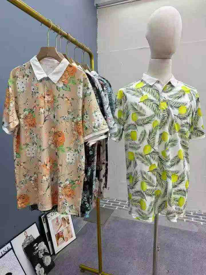 Męskie codzienne koszulki polo z krótkimi rękawami w stylu vintage z nadrukiem, zapas 2300 sztuk - Image 7
