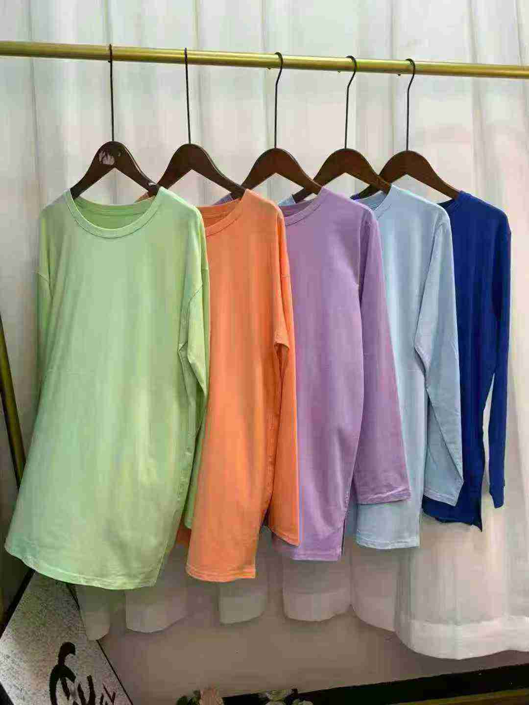 500pcs Autumn New Korean Style Bestie Set Loose Cotton Long Sleeve T-shirts - Image 2