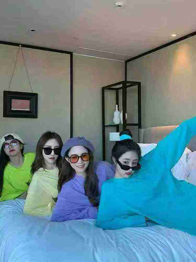 500pcs Autumn New Korean Style Bestie Set Loose Cotton Long Sleeve T-shirts - Image 4
