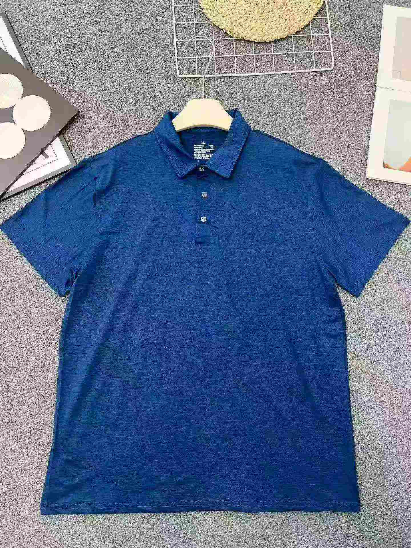 3688 Pieces Men's Elastic Cationic Solid Color Short Sleeve Big Fit Polo Shirt - Image 6