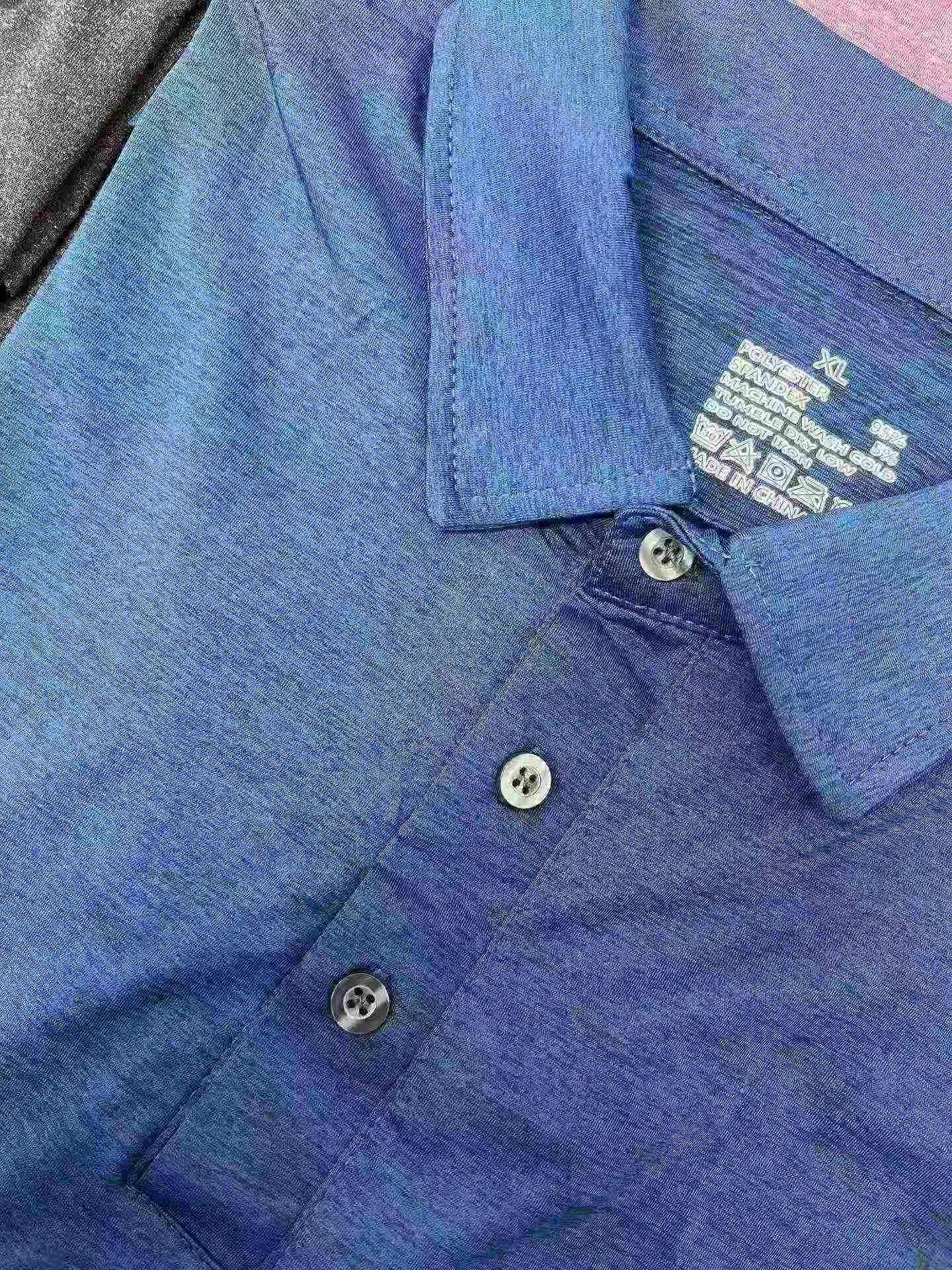 3688 Pieces Men's Elastic Cationic Solid Color Short Sleeve Big Fit Polo Shirt - Image 7