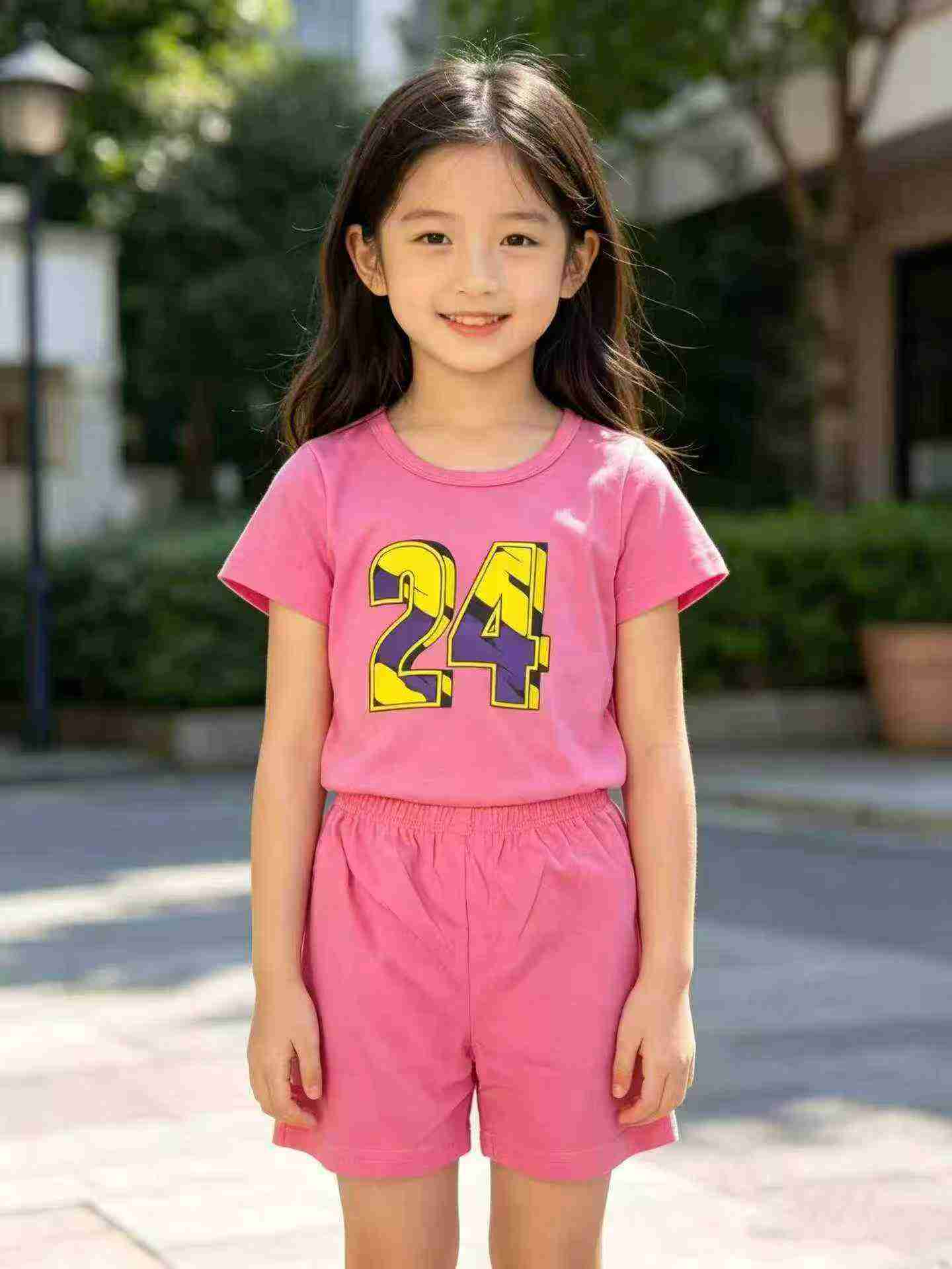 1088 Conjuntos de Verão Infantil de Algodão Estampado, Conjunto de 2 Peças (T-shirt de Manga Curta e Calções), Tamanhos M-L - Image 6