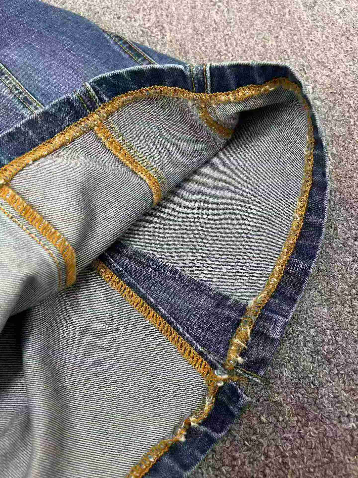 1127 Pcs Women's Vintage Blue High Waist Denim Midi Skirt - Image 7