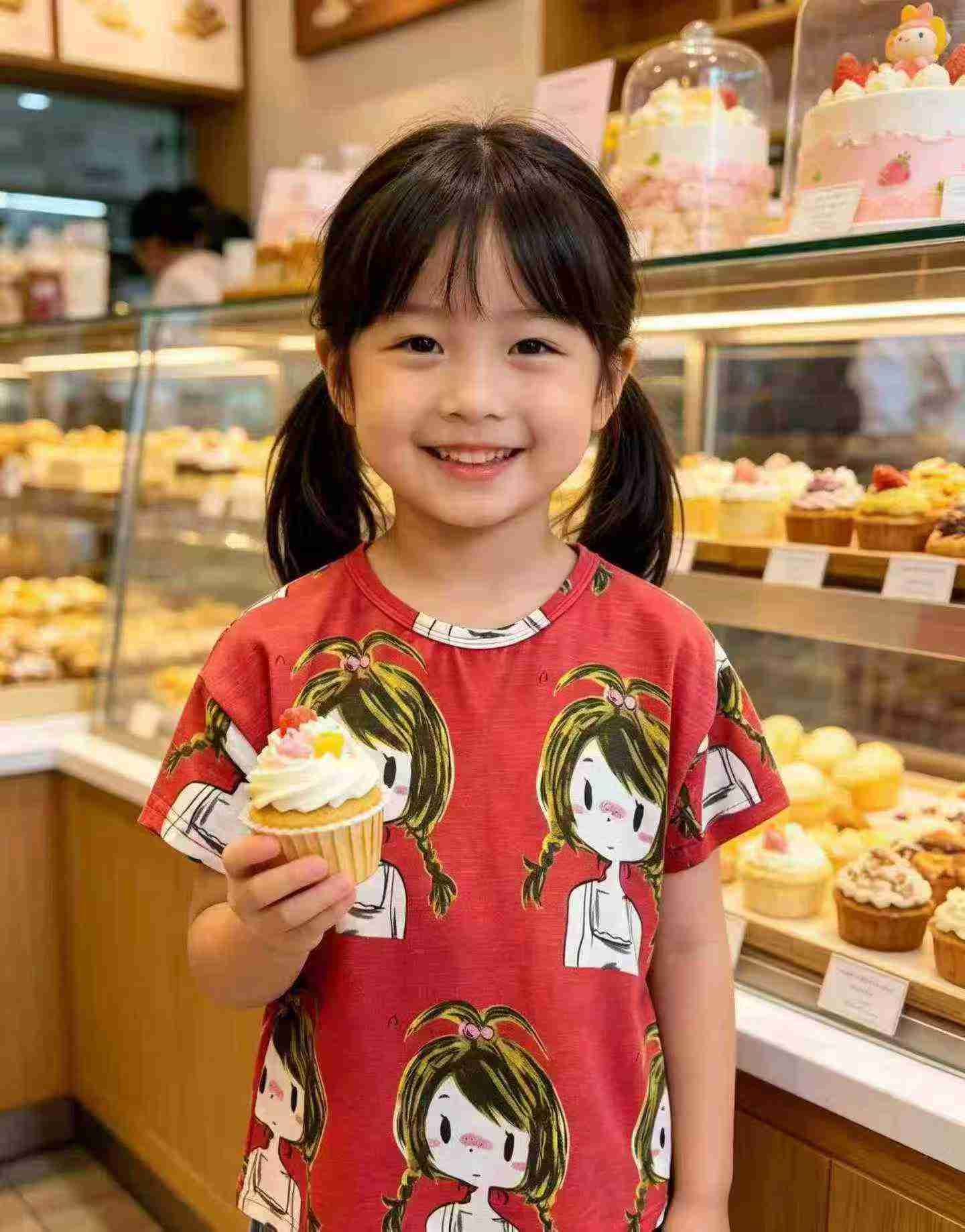 426 Pcs Beike Element Girls Summer Cartoon Cotton Short Sleeve T-Shirts - Image 2
