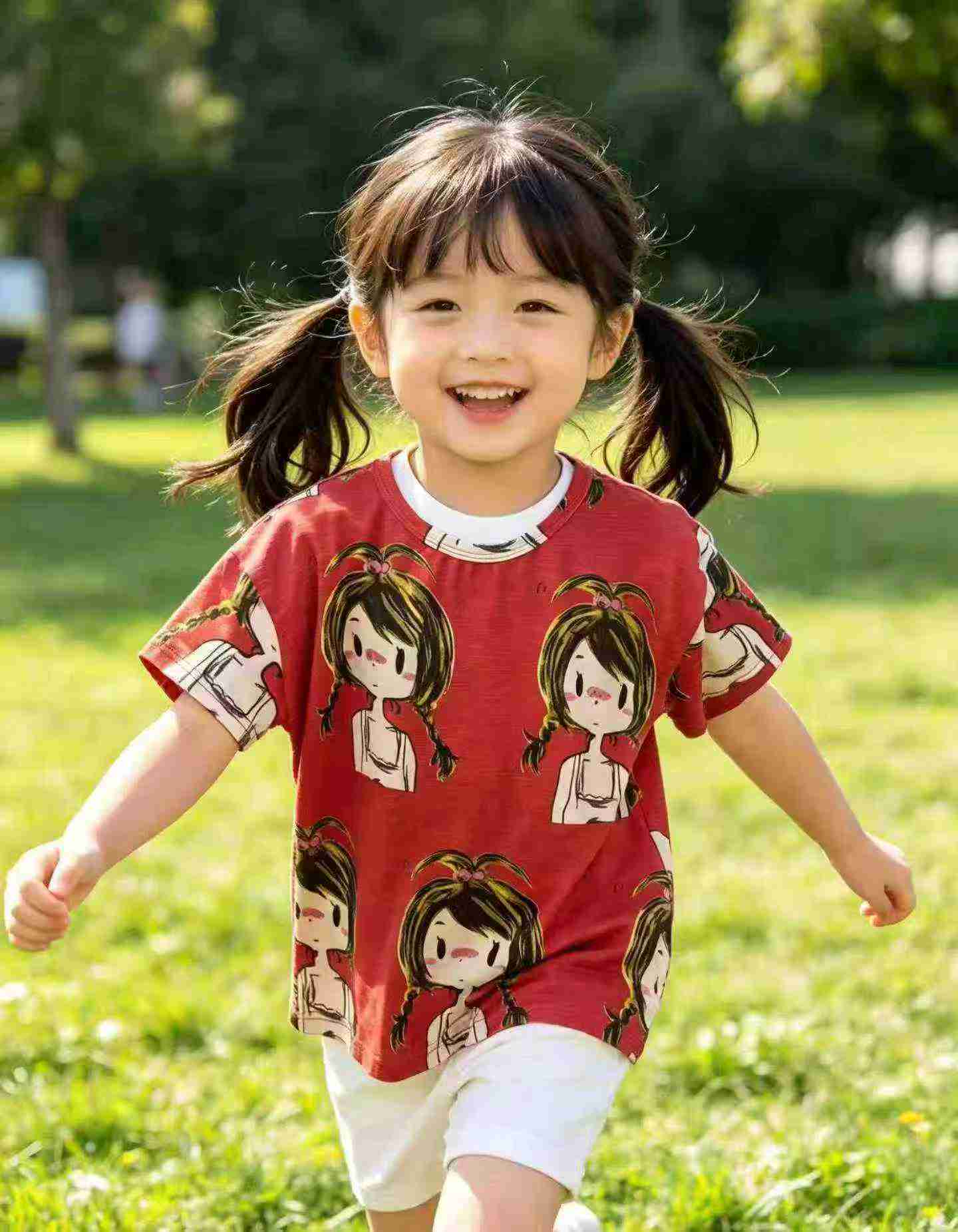 426 Pcs Beike Element Girls Summer Cartoon Cotton Short Sleeve T-Shirts - Image 3