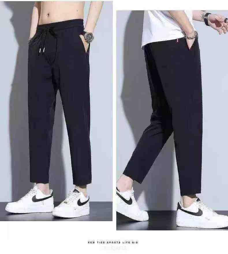 Erkek Yaz İnce Buz İpek Büzgülü Düz Kesim Günlük Pantolon, Toplam 2634 Adet, Beden S-4XL, 2 Model 3 Renk - Image 4