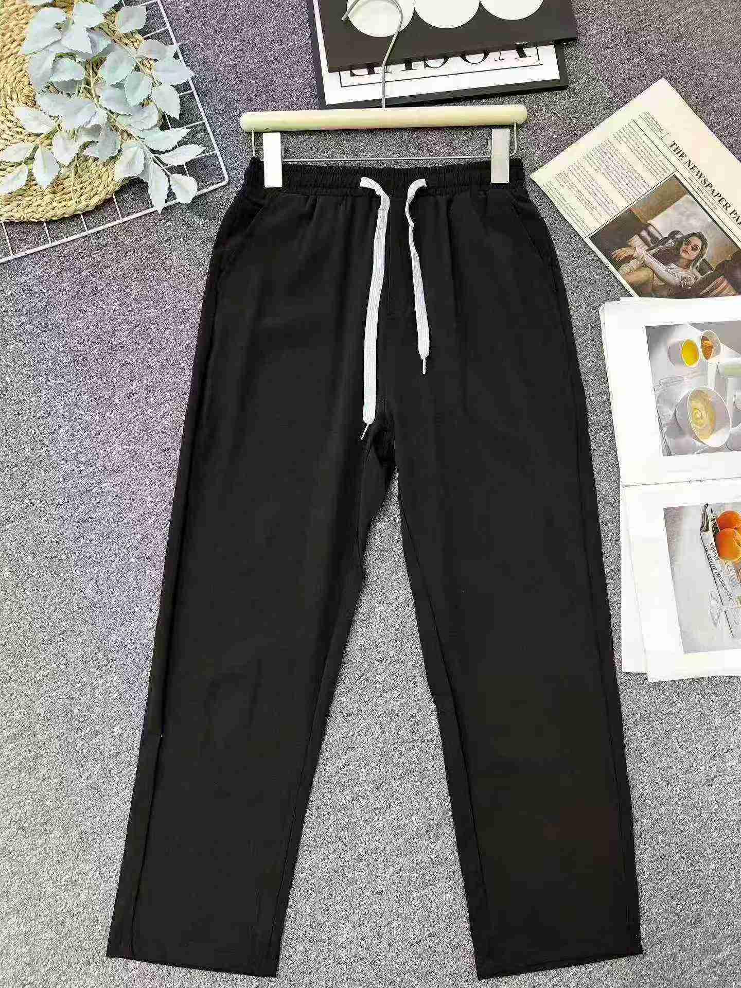 Erkek Yaz İnce Buz İpek Büzgülü Düz Kesim Günlük Pantolon, Toplam 2634 Adet, Beden S-4XL, 2 Model 3 Renk - Image 6