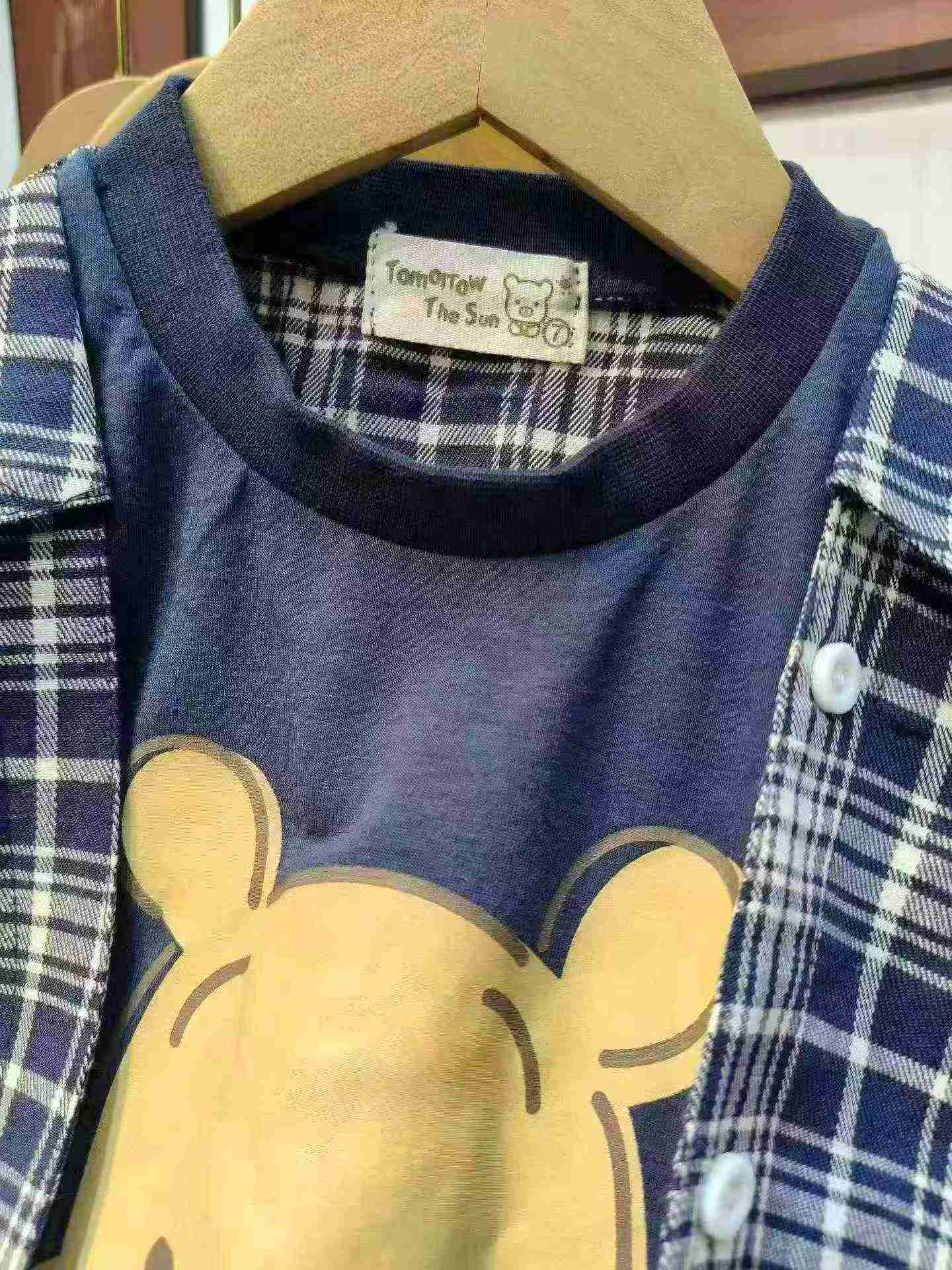 540 Pcs Summer Boys Cartoon Winnie The Pooh Fake Two-piece Short Sleeve T-Shirt - Image 6