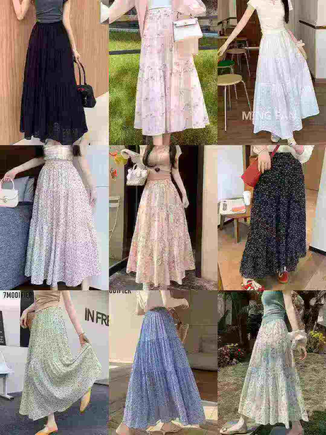 Brand New Stock Lot 1200pcs Women's Chiffon Floral Skirts - Image 2