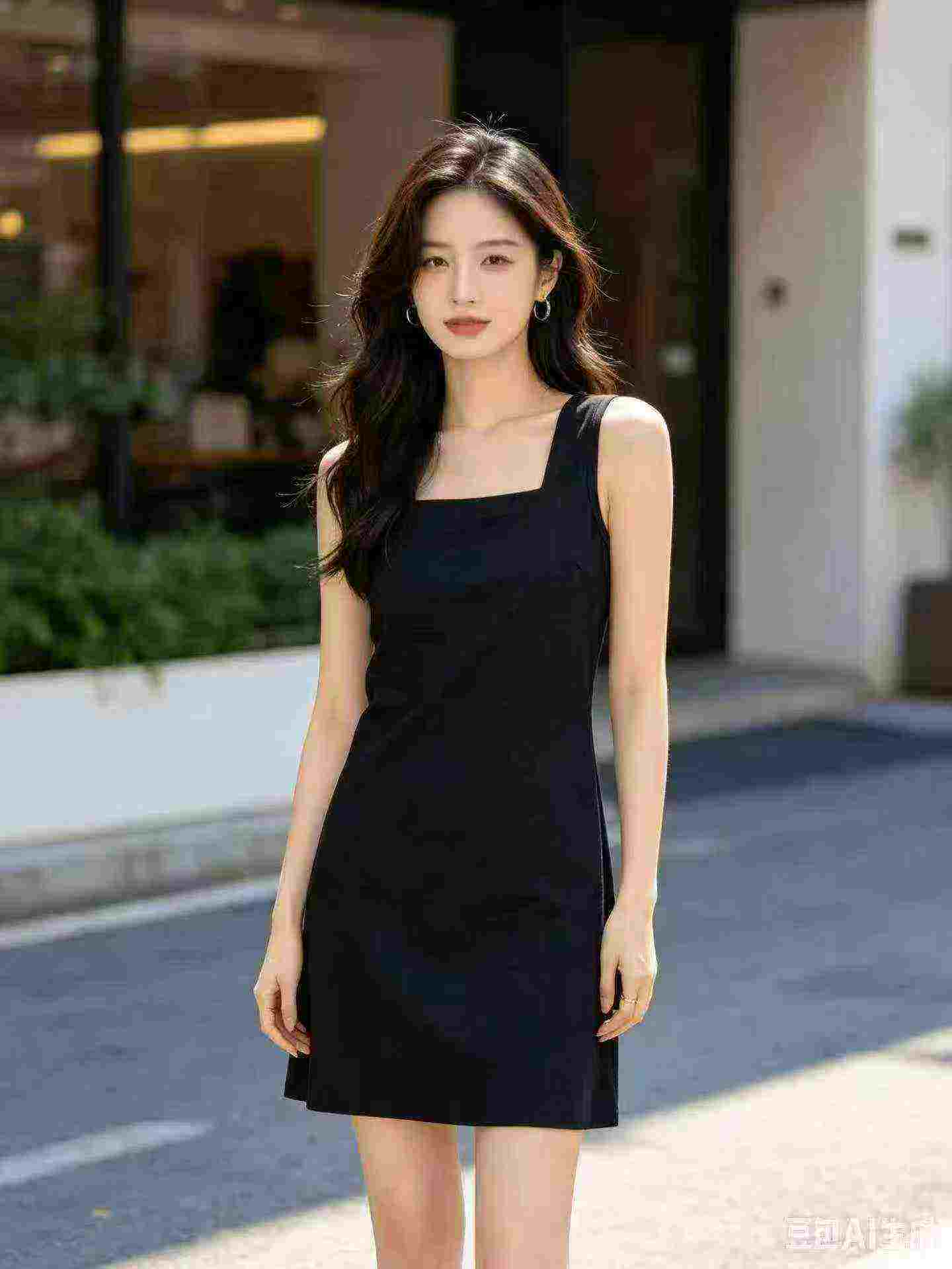 Robe slip midi noire sexy, environ 420 pièces, tailles S-2XL - Image 2