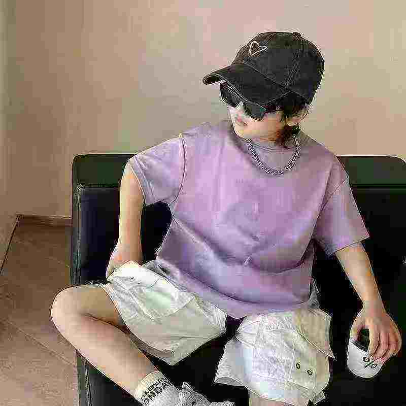 5000 Helai T-Shirt Lengan Pendek Kanak-Kanak Rayon Polos Pepejal - Image 6
