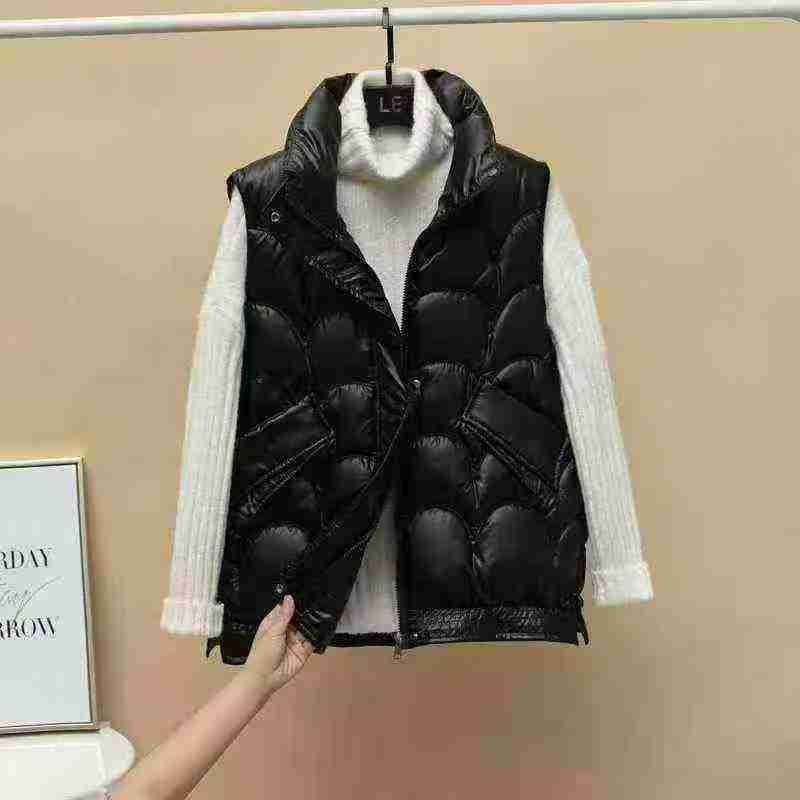 1670 dona Ayollar uchun yaltiroq, yuvilmaydigan past paxtali keng korecha yelek M-2XL - Image 2