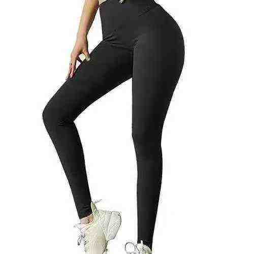 2702 قطعة بناطيل يوغا نحيلة مرتفعة الخصر برباط لرفع الأرداف، مقاس من L إلى 3XL - Image 4