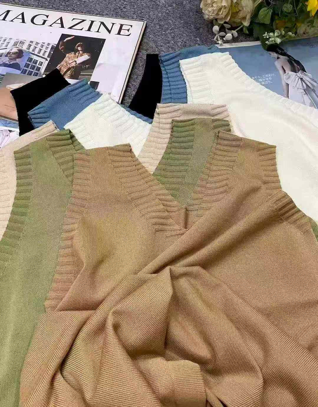 Vesti ya Majira ya Joto Isiyo na Michoro, Iliyolegea, ya Knit Nyembamba kwa Wanawake wa Ukubwa wa Ziada, Vipande 360 - Image 9
