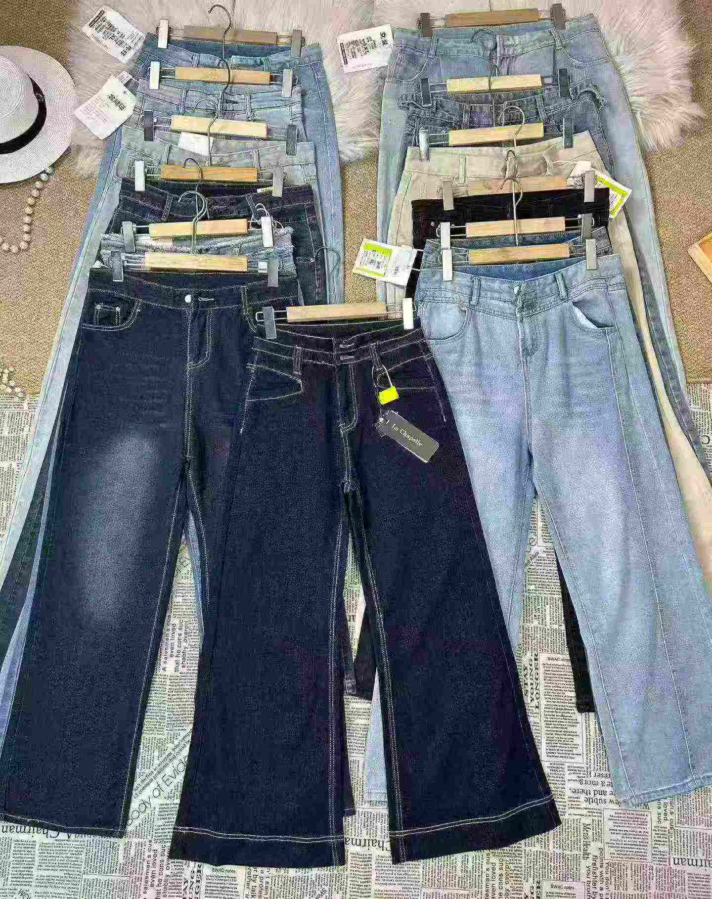 Atacado 1000 Peças de Calças Jeans Femininas de Algodão Lavado de Estilos Misturados - Image 2