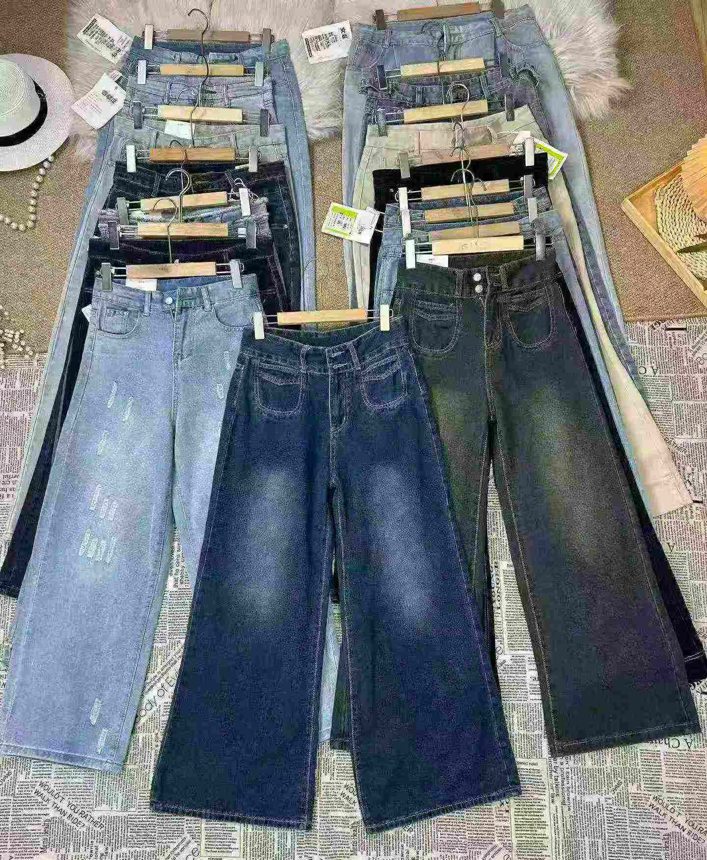 Atacado 1000 Peças de Calças Jeans Femininas de Algodão Lavado de Estilos Misturados - Image 4