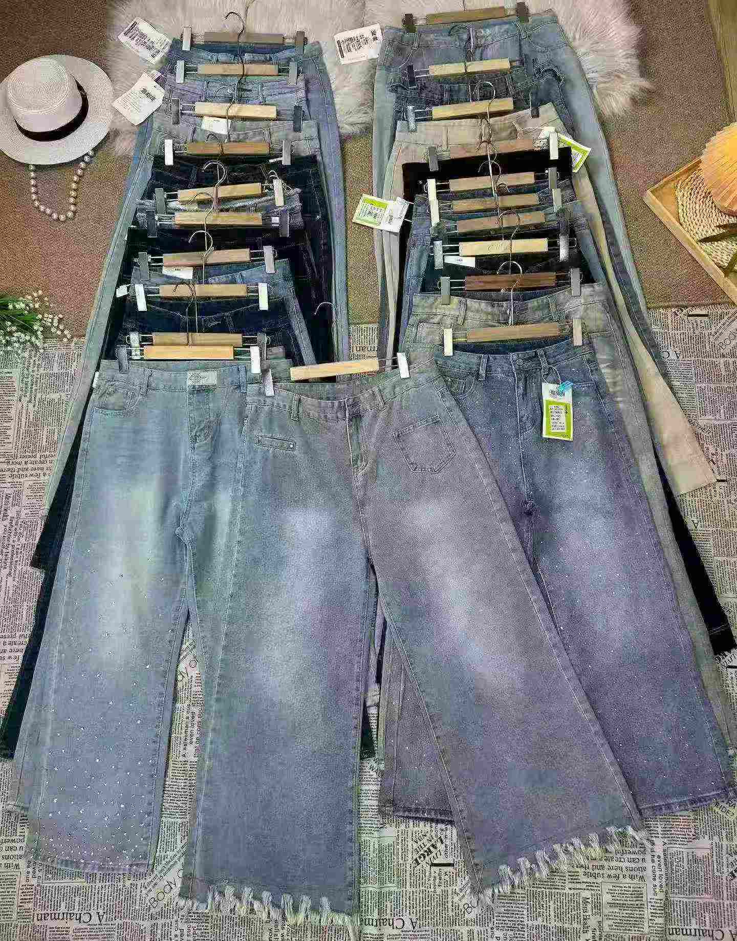 Atacado 1000 Peças de Calças Jeans Femininas de Algodão Lavado de Estilos Misturados - Image 7