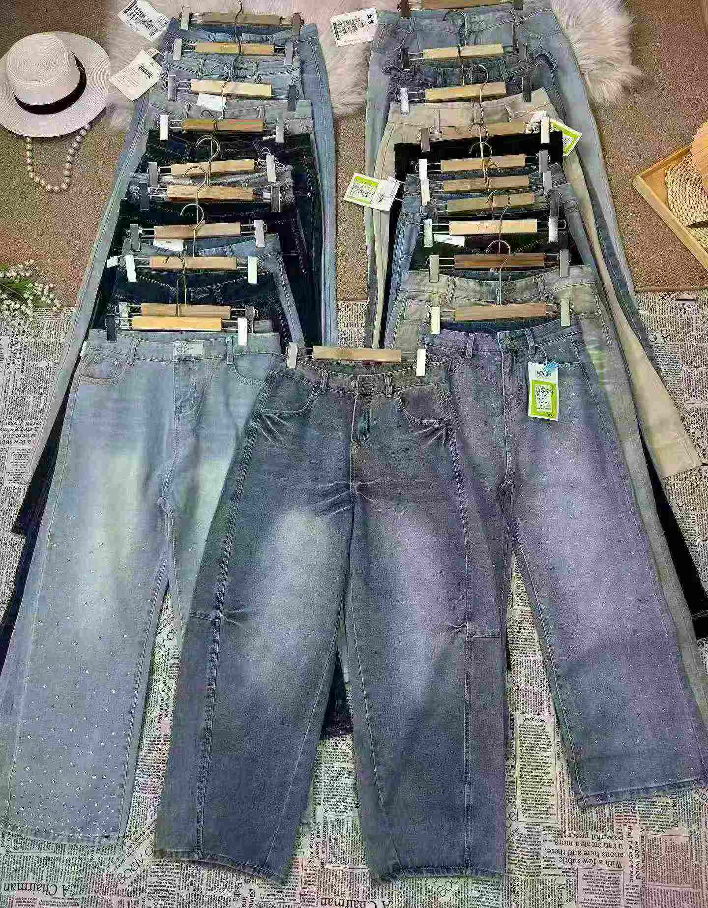 Atacado 1000 Peças de Calças Jeans Femininas de Algodão Lavado de Estilos Misturados - Image 8