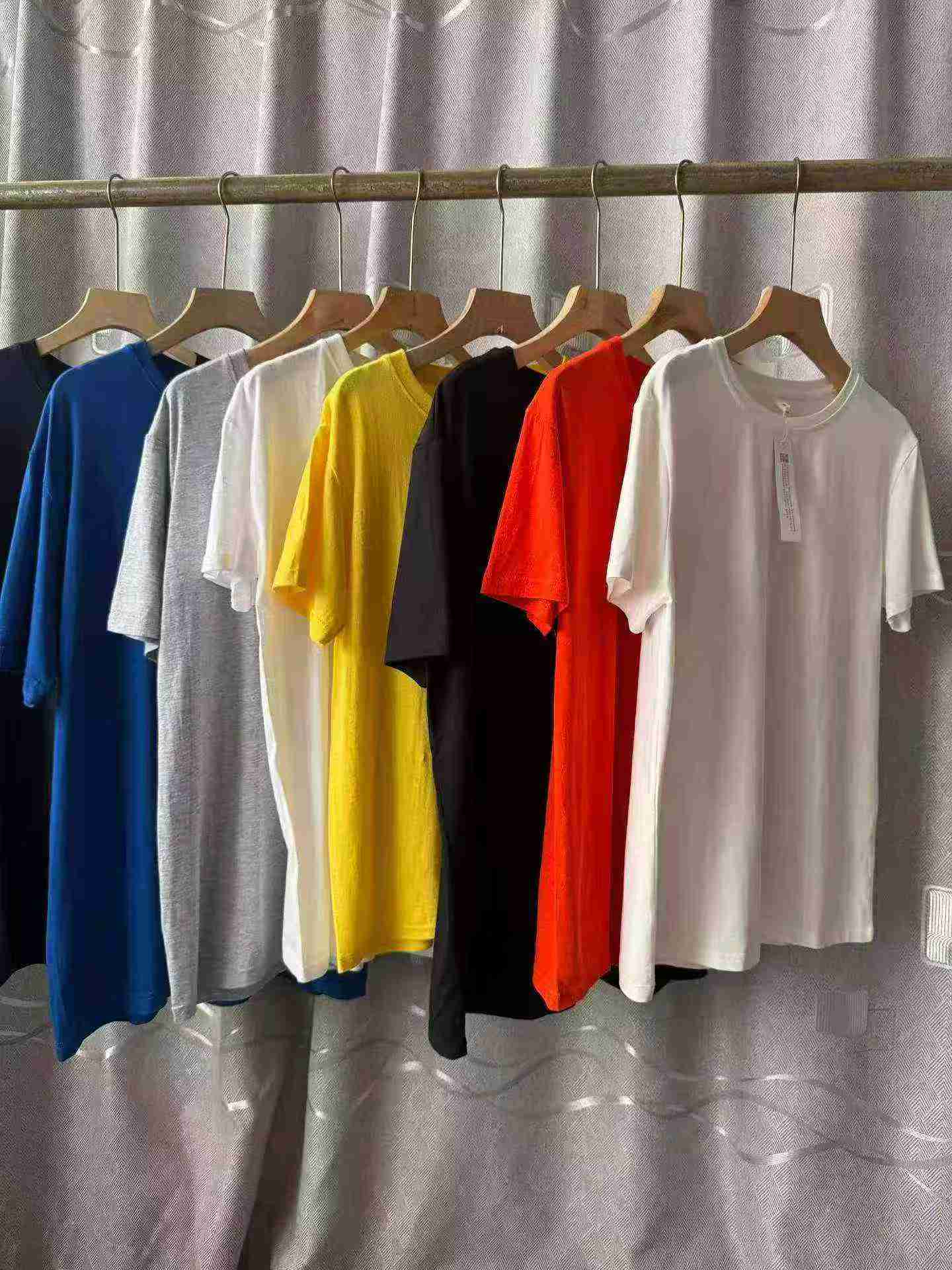 Summer Unisex Loose Plain Cotton T-Shirts, About 2800 Pieces - Image 2