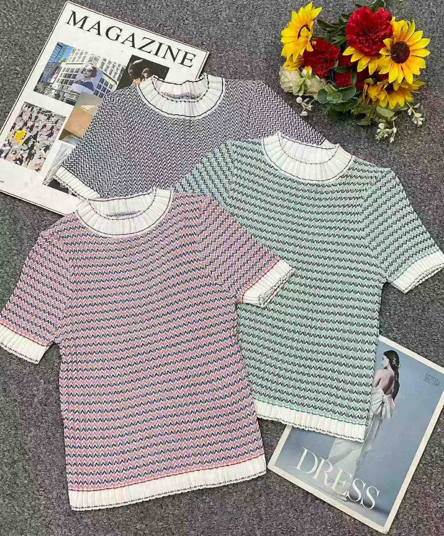 Summer New Rainbow Design Slim Fit Knitted Short Sleeve T-shirt, 750 Pieces - Image 2