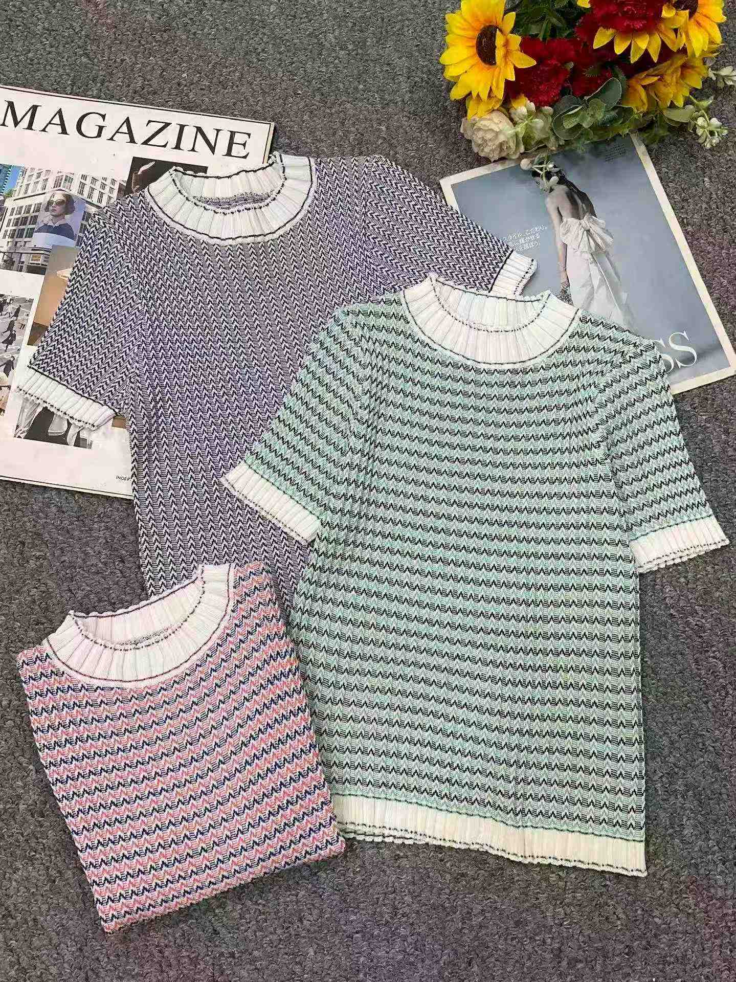 Summer New Rainbow Design Slim Fit Knitted Short Sleeve T-shirt, 750 Pieces - Image 3
