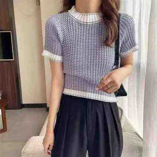 Summer New Rainbow Design Slim Fit Knitted Short Sleeve T-shirt, 750 Pieces - Image 4