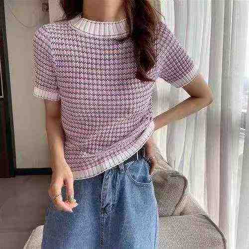 Summer New Rainbow Design Slim Fit Knitted Short Sleeve T-shirt, 750 Pieces - Image 5