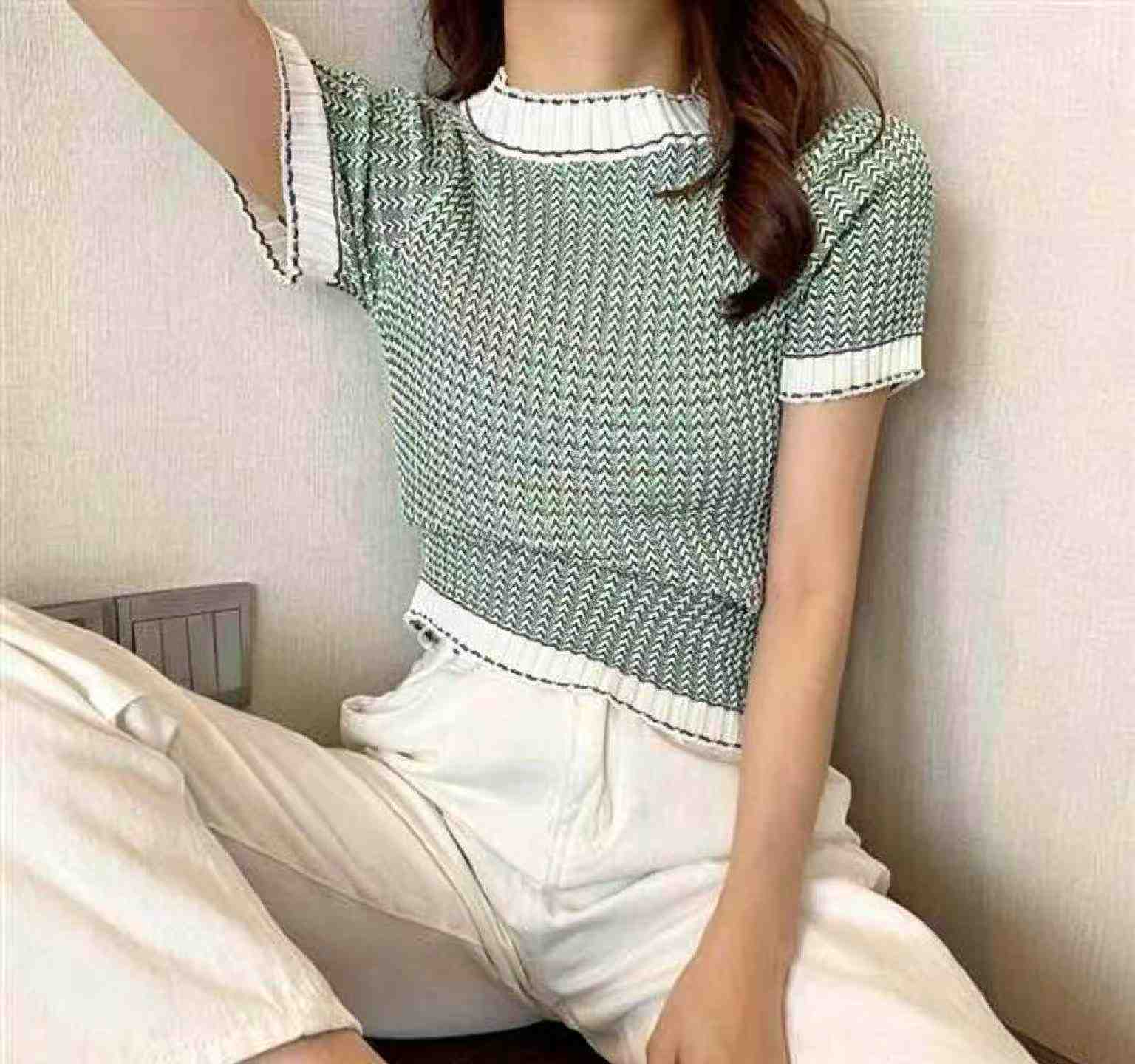 Summer New Rainbow Design Slim Fit Knitted Short Sleeve T-shirt, 750 Pieces - Image 6