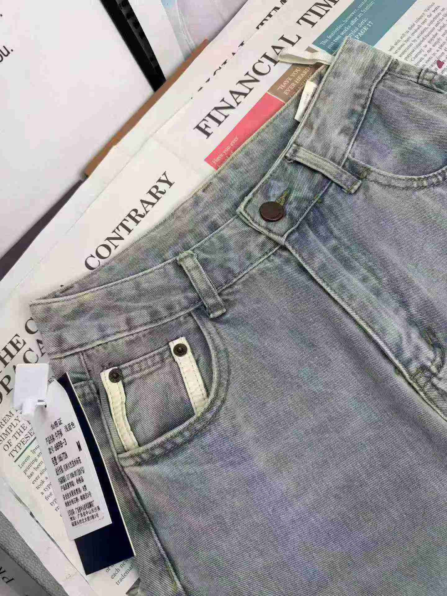 Yangi trenddagi keng oyoqli ayol jinsi shimlari, 2000 dona, S-2XL, yagona rang, alohida qadoqlash - Image 6