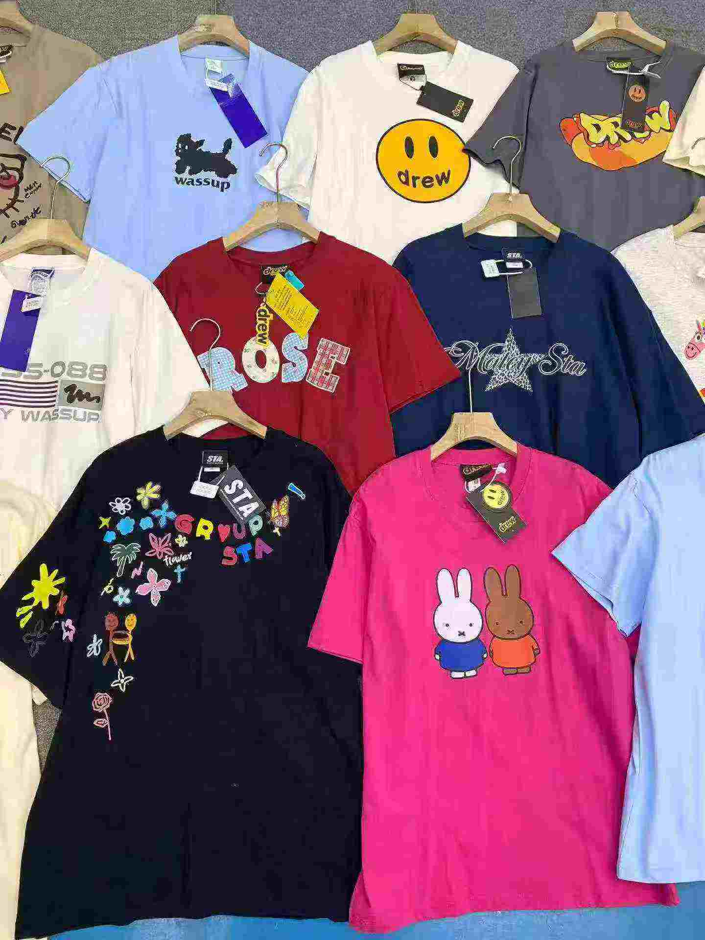 1500 Piezas de Camisetas de Manga Corta de Marca de Moda de Algodón de Alto Gramaje - Image 3