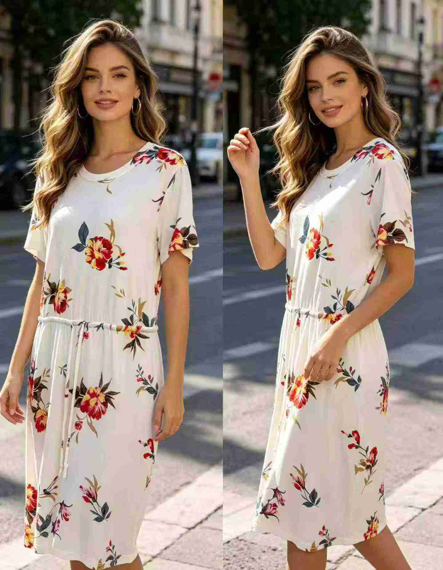 300 pièces de robes pour femmes de grandes tailles de style euro-américain avec poches - Image 9