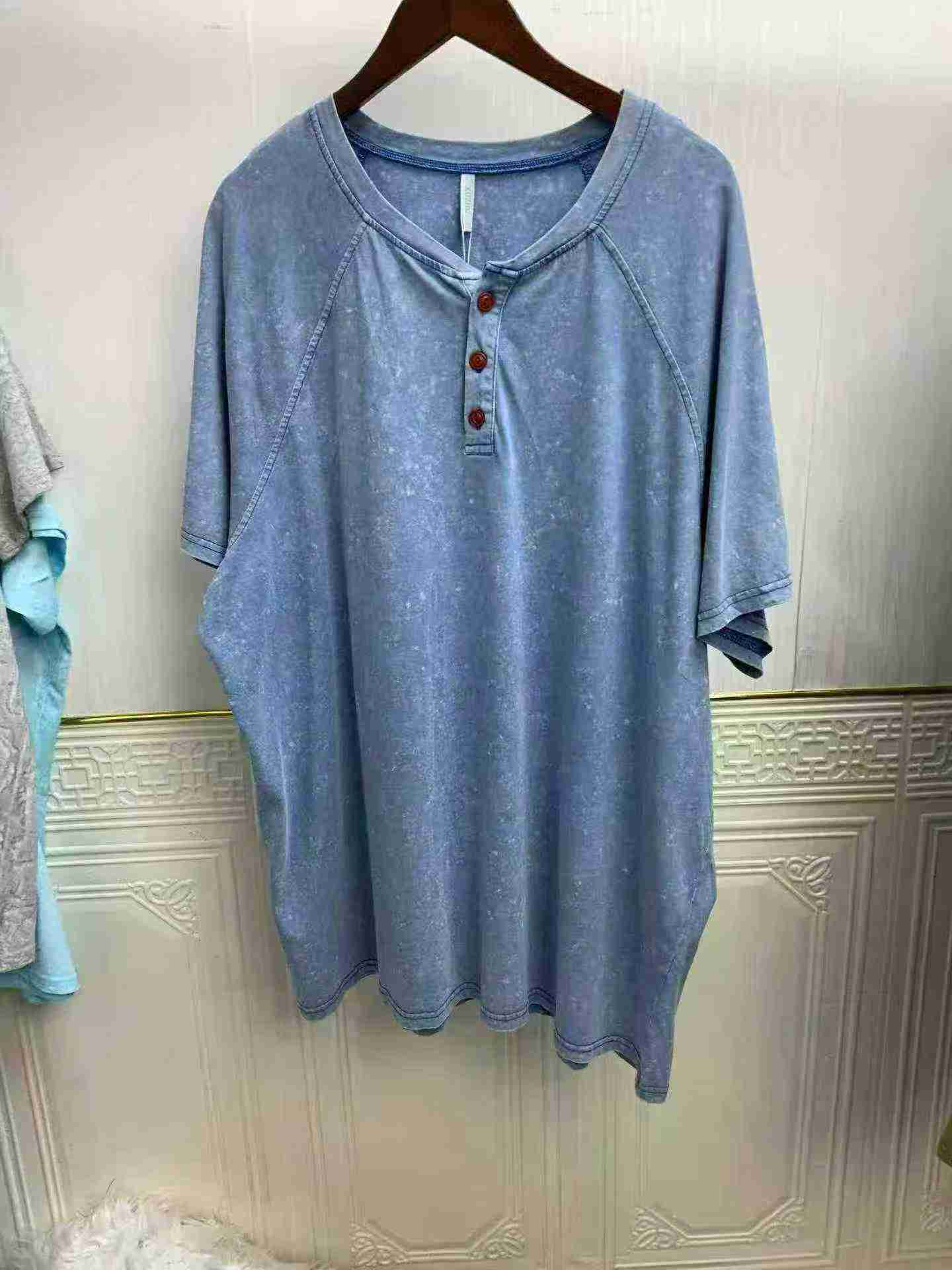 1036 Pcs European American Oversized Washed Cotton Men's T-Shirts S-3XL - Image 6
