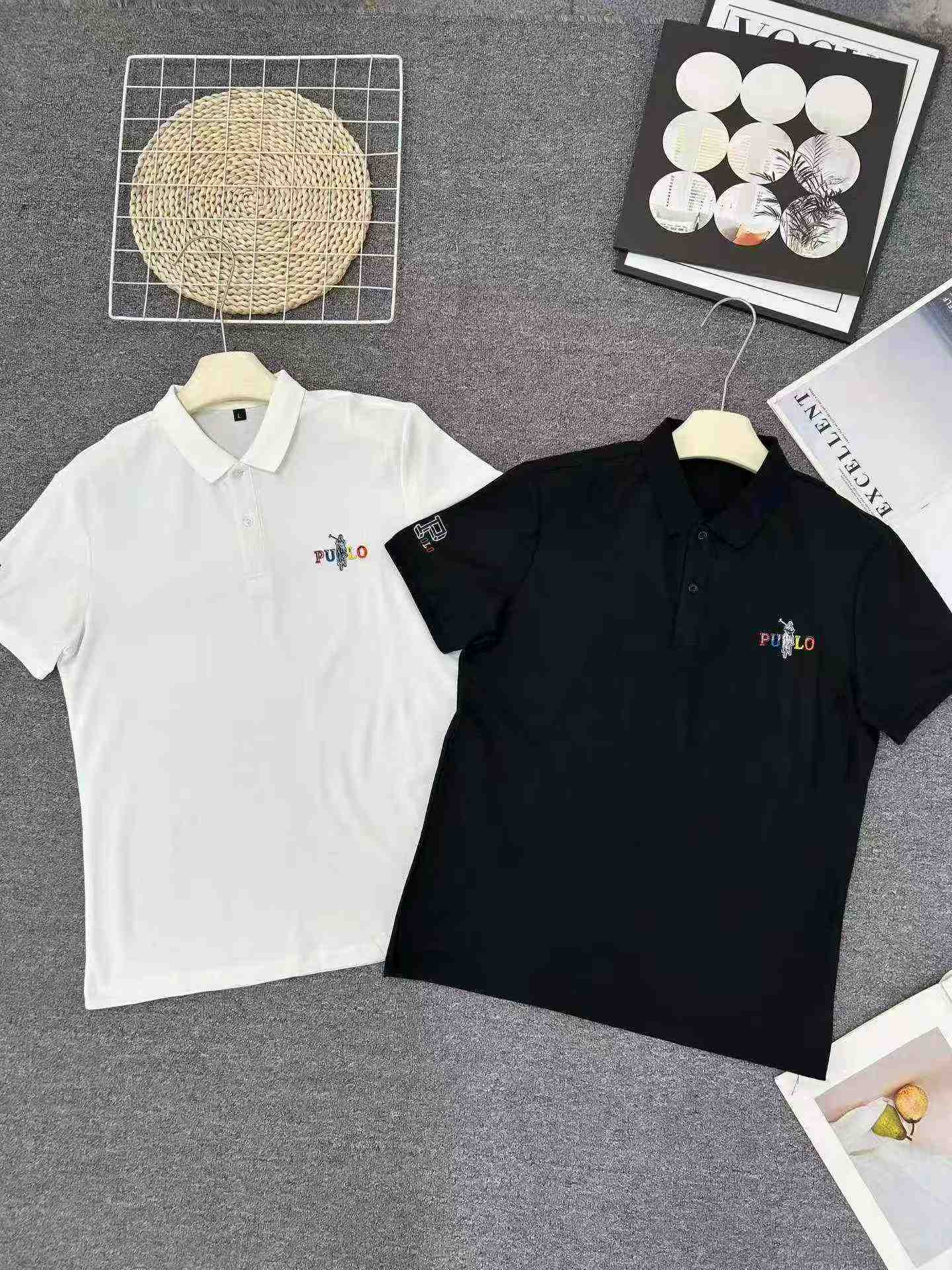 700 Pieces Whole Order Men's Embroidered Cotton Short Sleeve Big Size Polo T-Shirts - Image 5