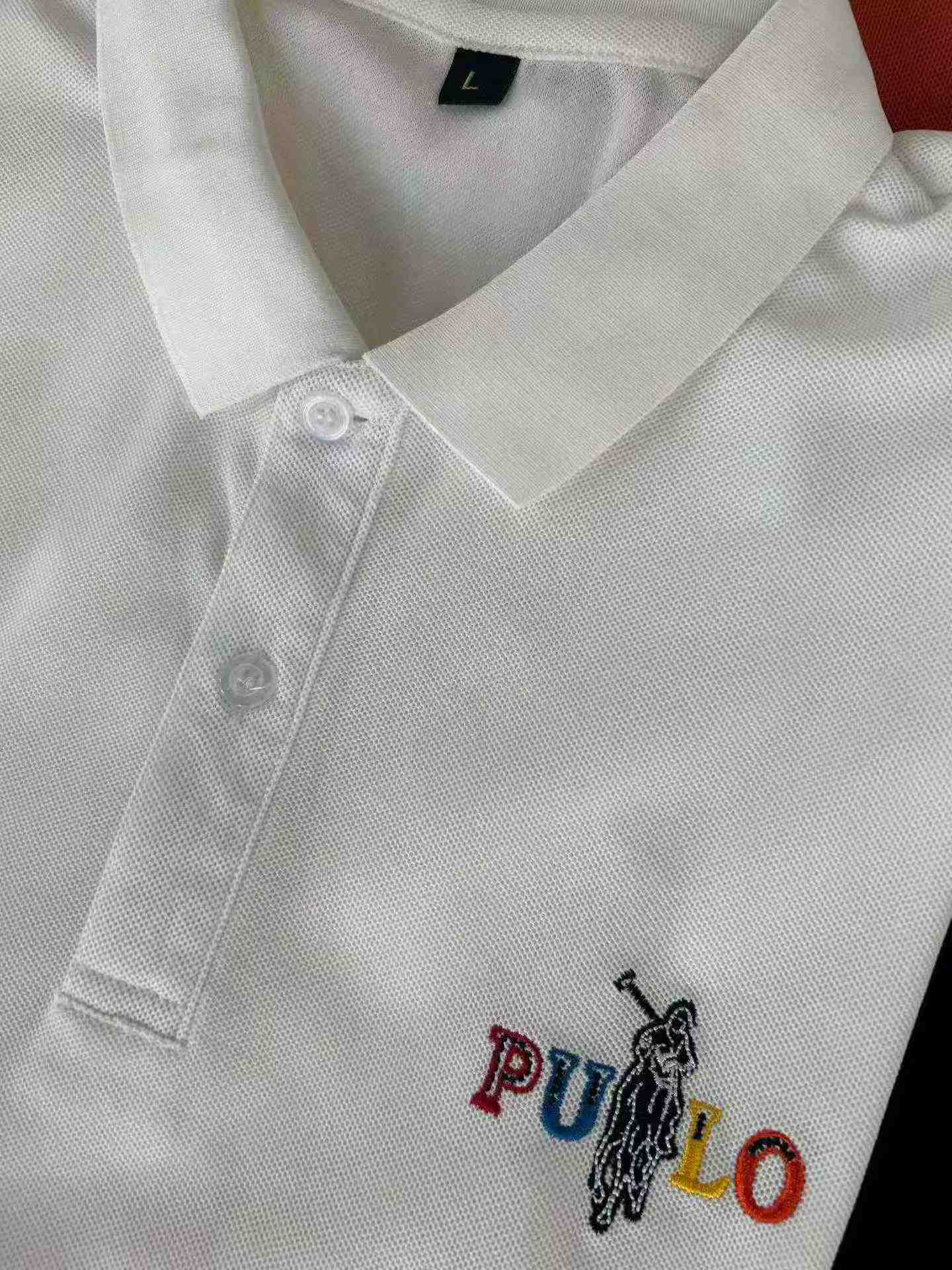 700 Pieces Whole Order Men's Embroidered Cotton Short Sleeve Big Size Polo T-Shirts - Image 7