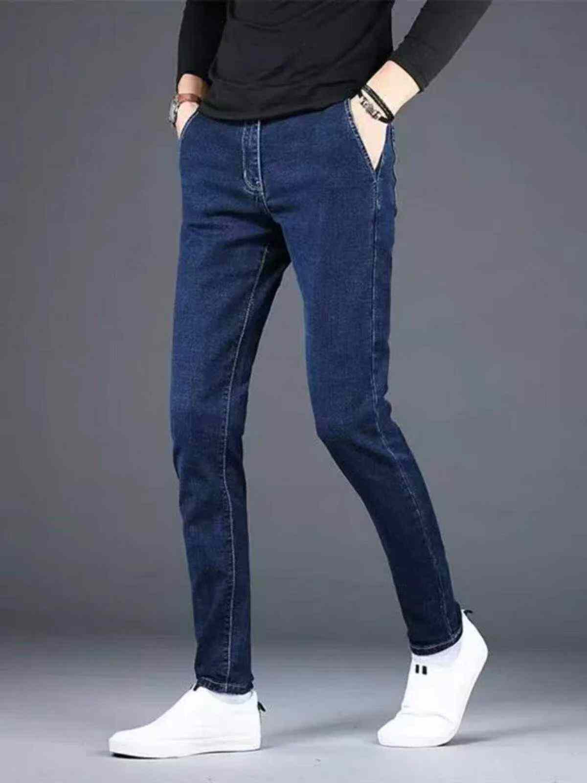 Jeans Mpya za Denim za Biashara za Kiume zenye Uwezo wa Juu wa Kunyambua za Majira ya Masika na Vuli, Ukubwa 29-36, Vipande 629, Vikiwa na Ufungashaji wa Kibinafsi na Lebo ya Kuning'inia - Image 6