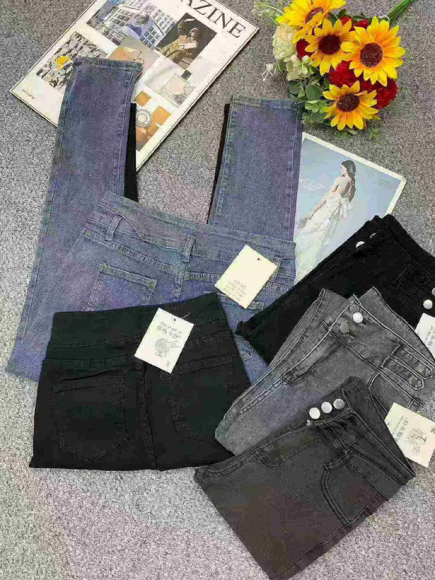 New Spring Summer High Stretch Skinny Jeans, About 300 Pieces - Image 4