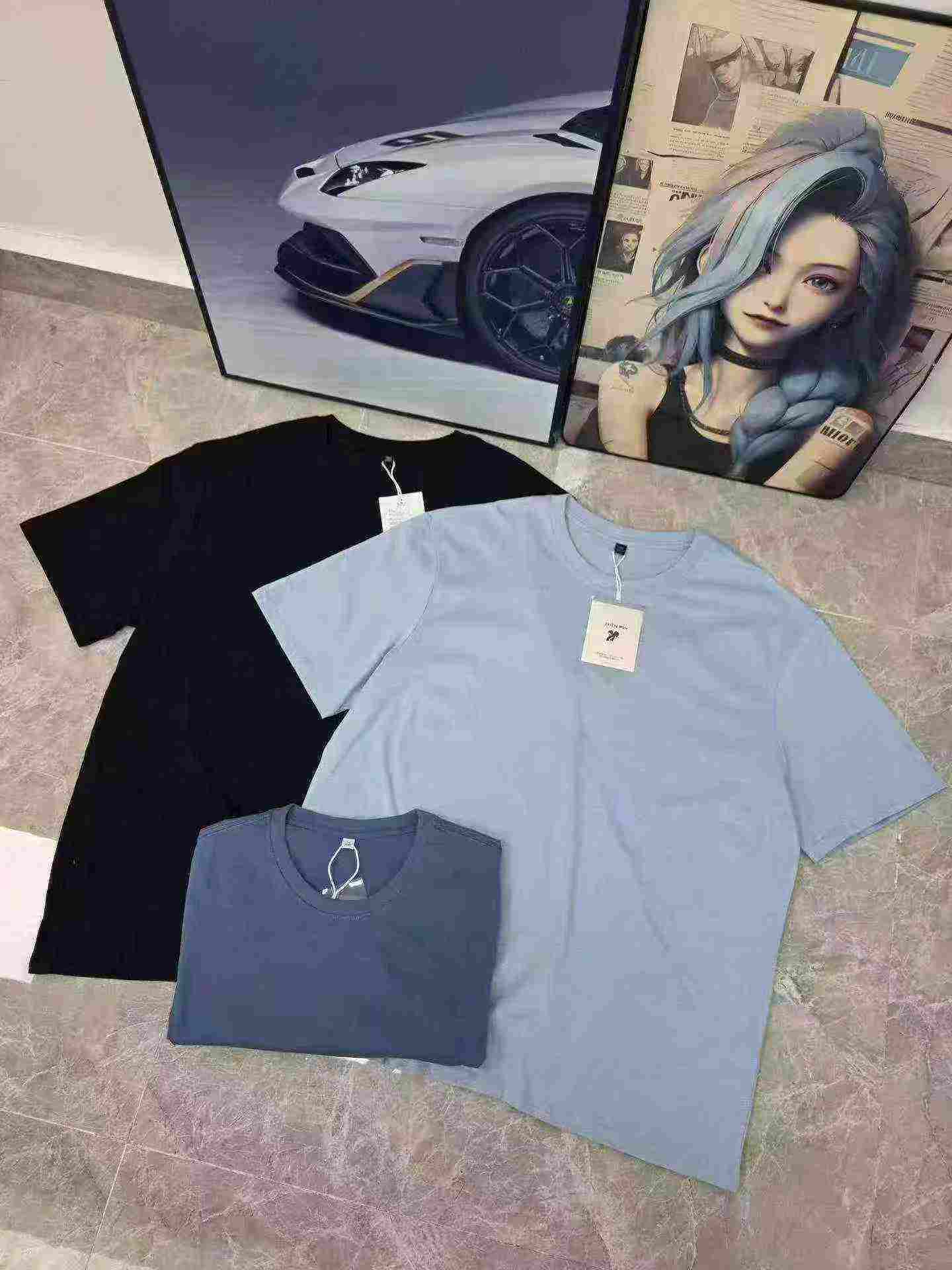 25000 Pcs Men's Loose Oversized Plain Short Sleeve T-Shirts - Image 5