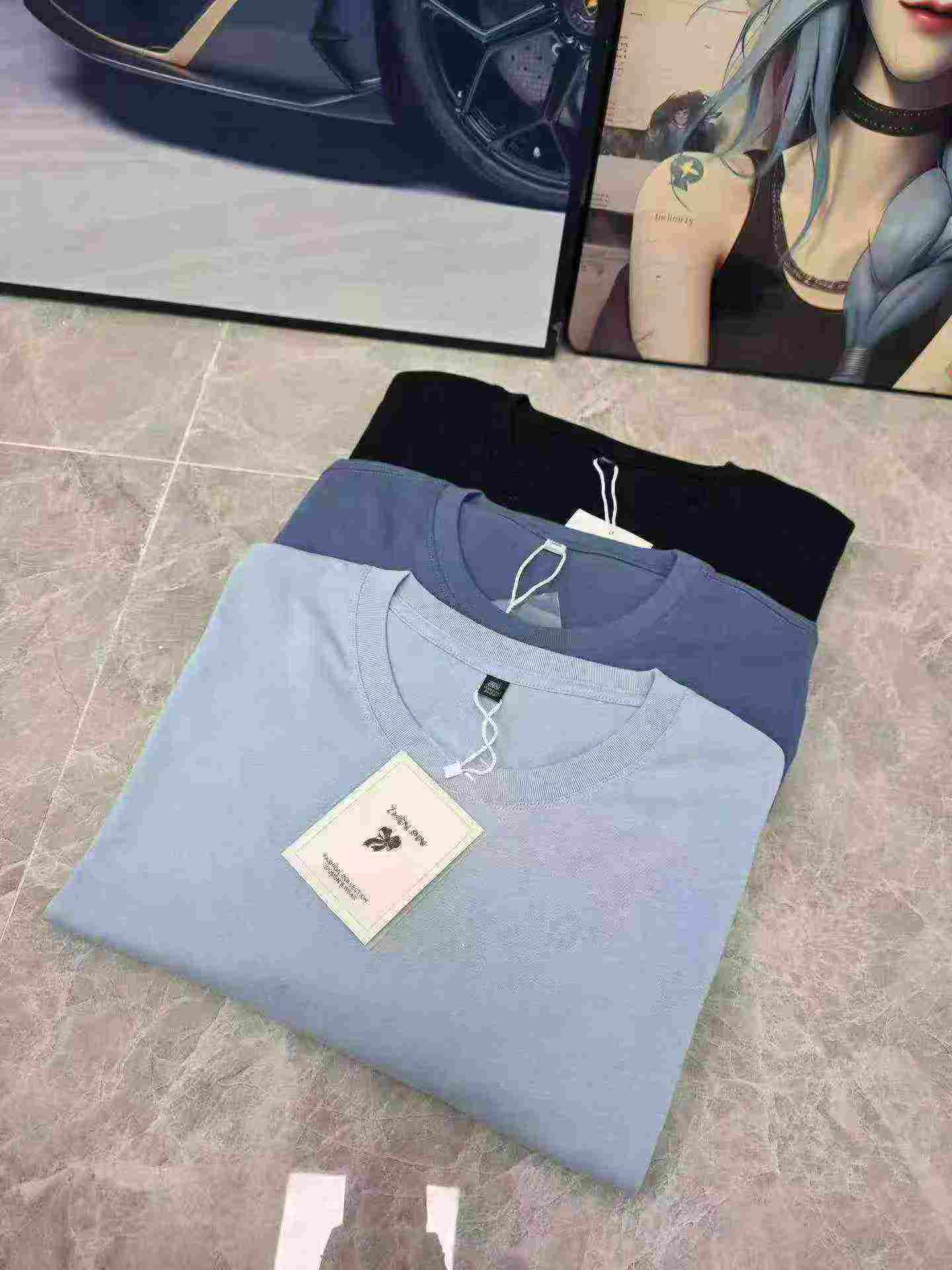 25000 Pcs Men's Loose Oversized Plain Short Sleeve T-Shirts - Image 6