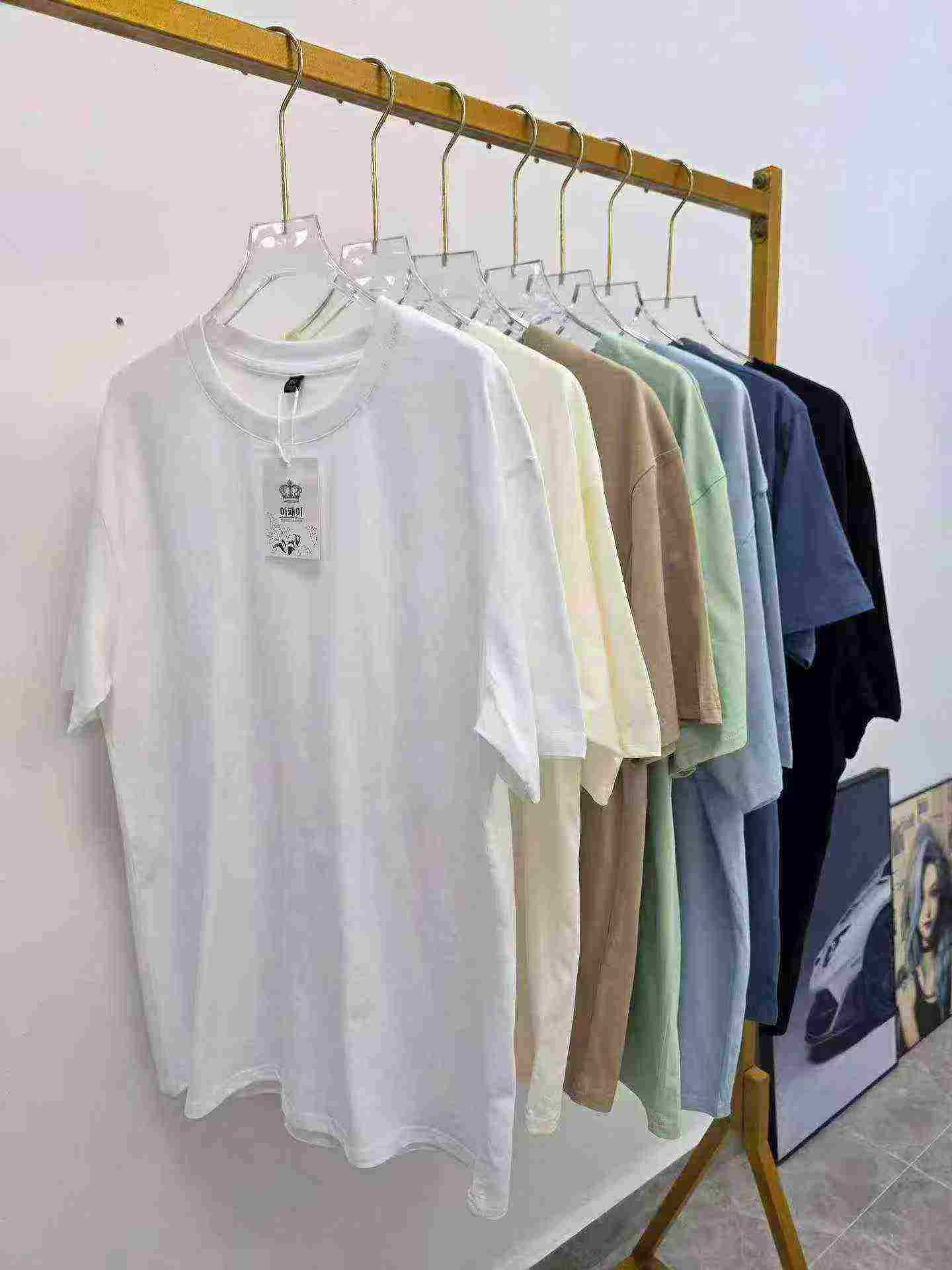 25000 Pcs Men's Loose Oversized Plain Short Sleeve T-Shirts - Image 9