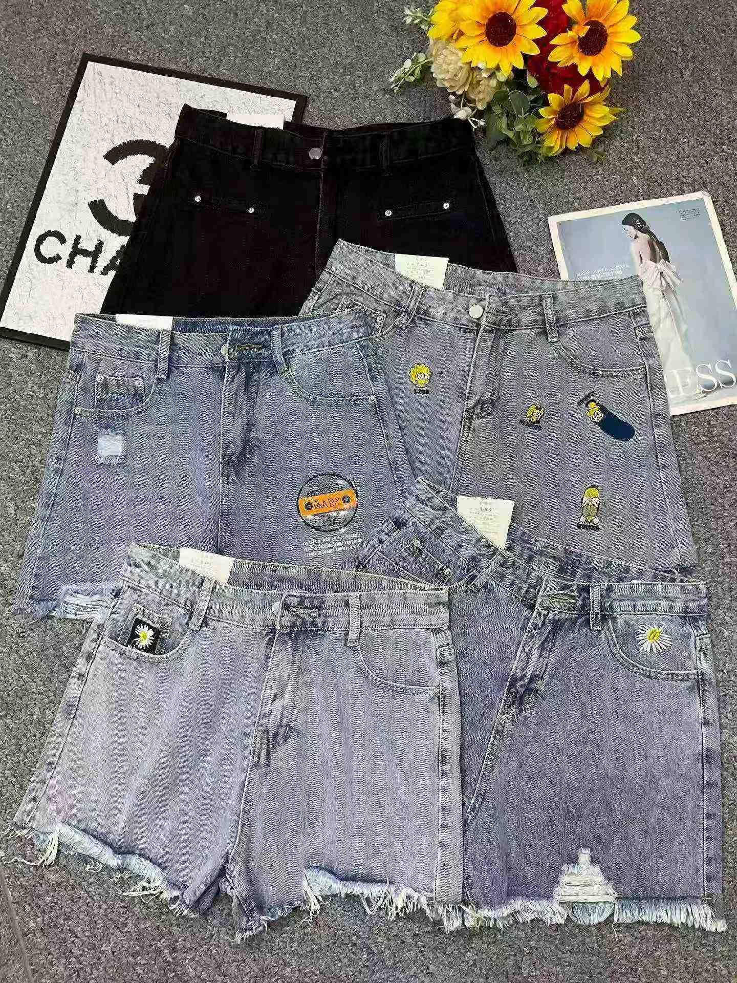 Summer New Vintage Loose Denim Shorts, About 450 Pieces - Image 2