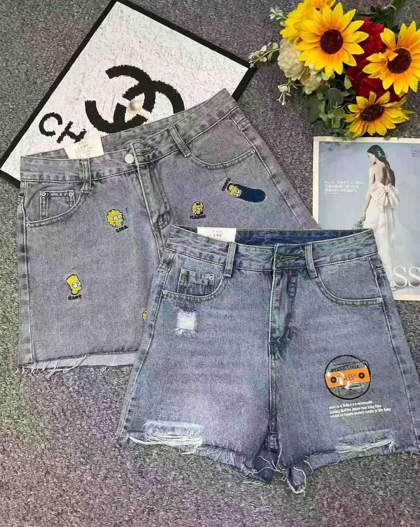 Summer New Vintage Loose Denim Shorts, About 450 Pieces - Image 3