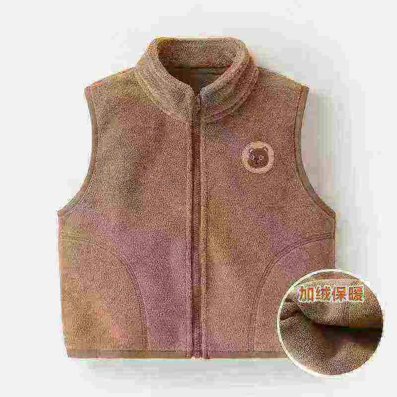 345 dona yuqori sifatli fleece astarli kuz va qish mavsumi bolalar uchun kashta tikilgan kamzullar - Image 6