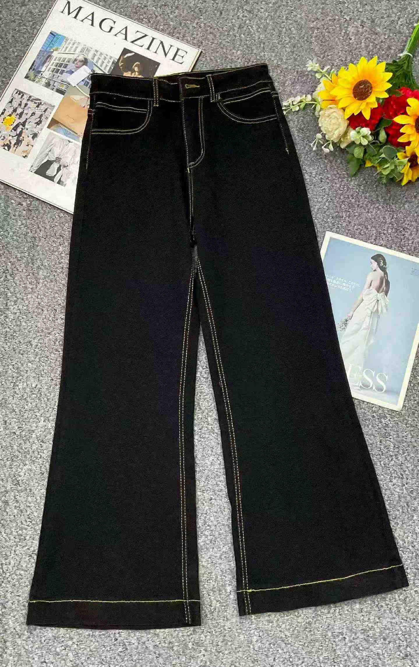 Celana Jeans Katun Cuci Vintage Baru Musim Semi dan Musim Panas, Sekitar 500 Pcs - Image 2