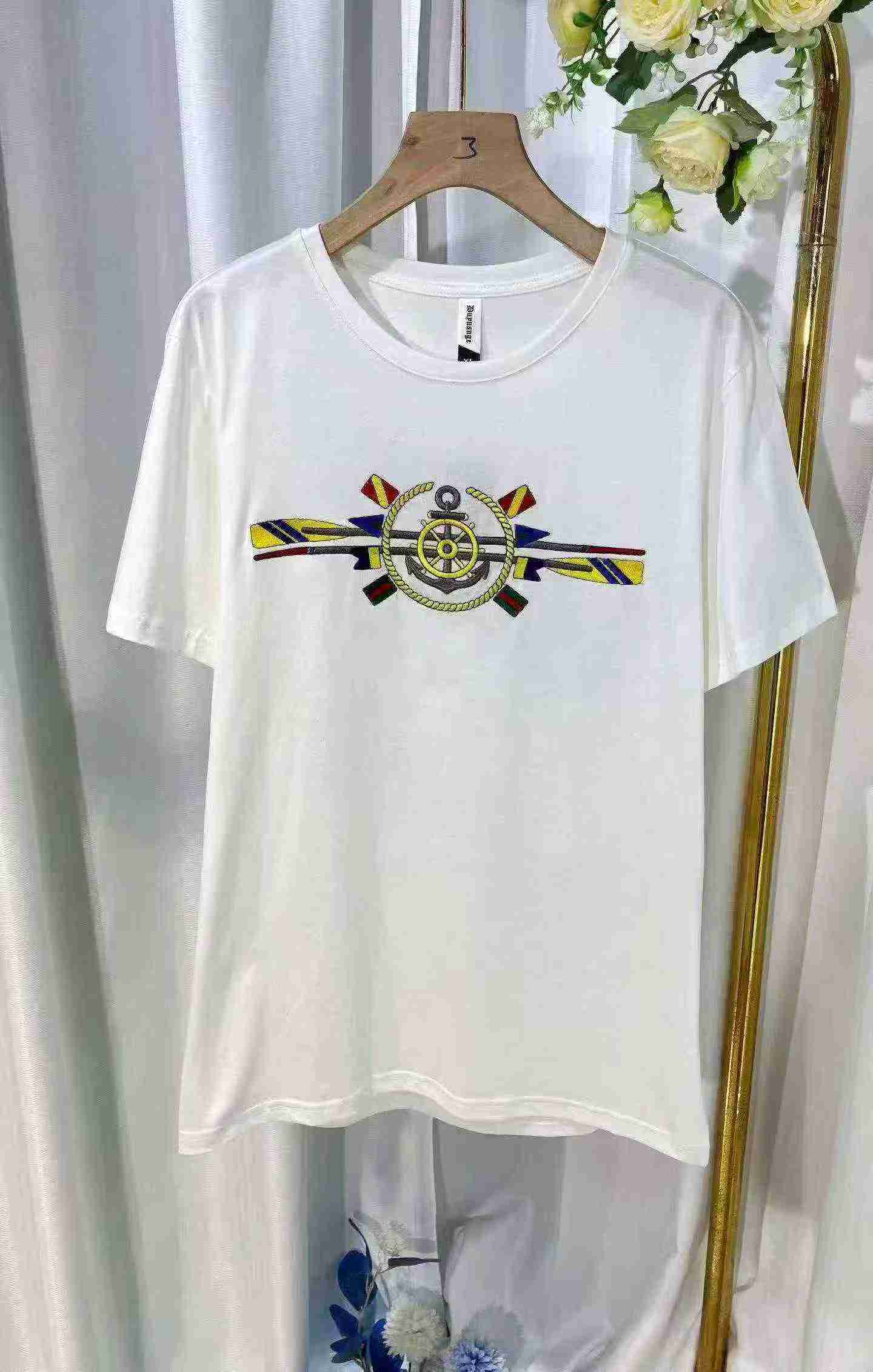 约600件男士高品质绣花丝光棉T恤 - Image 5