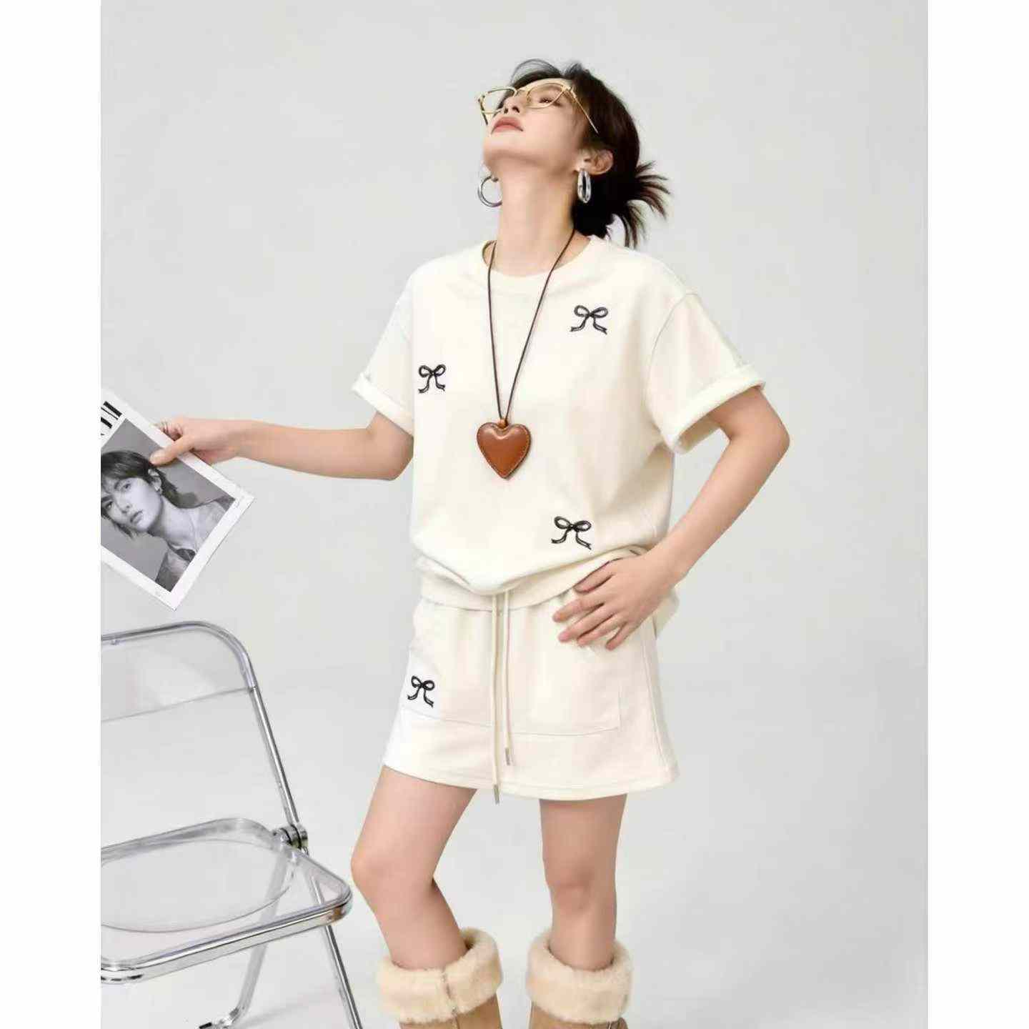 Clearance 740 Sets Women's Korean Style Sports Casual Two-piece Set - Image 2