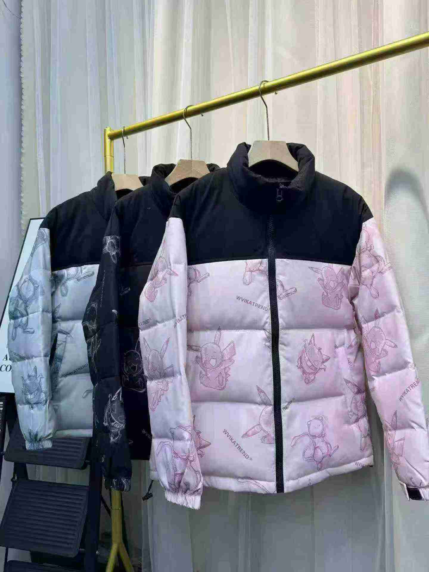 521 pièces de nouvelles doudounes de couple amples à col montant, de style hongkongais issu de la nouvelle tendance chinoise - Image 8